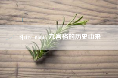 东营九宫格的历史由来