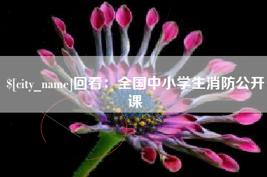 东营回看：全国中小学生消防公开课