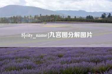 东营九宫图分解图片