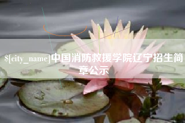 东营中国消防救援学院辽宁招生简章公示