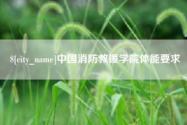东营中国消防救援学院体能要求