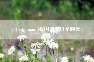 东营我国消防日是哪天