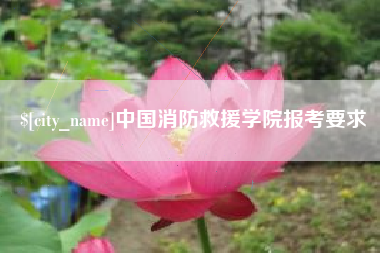 东营中国消防救援学院报考要求