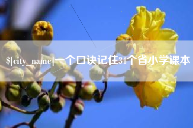 东营一个口诀记住34个省小学课本