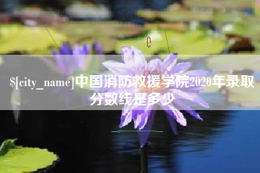 东营中国消防救援学院2020年录取分数线是多少