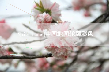东营中国地图轮廓彩色