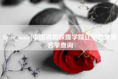 东营中国消防救援学院辽宁省录取名单查询