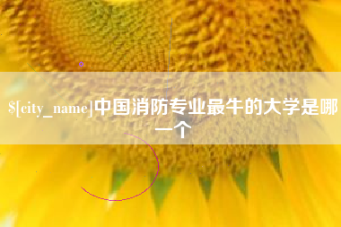 东营中国消防专业最牛的大学是哪一个