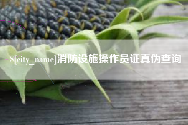 东营消防设施操作员证真伪查询