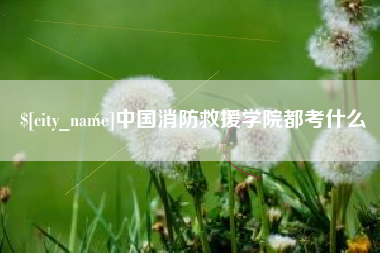 东营中国消防救援学院都考什么
