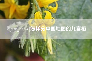 东营怎样分中国地图的九宫格