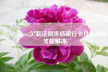 东营欠款法院冻结银行卡什么时候才能解冻
