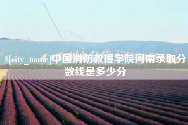 东营中国消防救援学院河南录取分数线是多少分