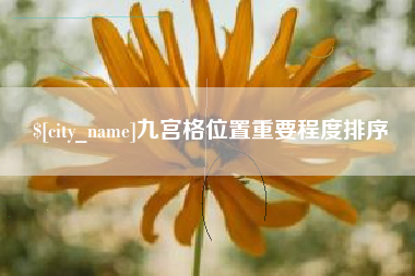 东营九宫格位置重要程度排序