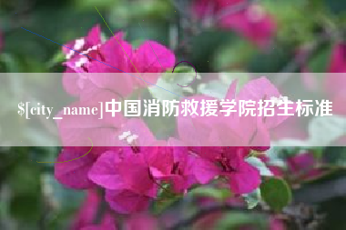 东营中国消防救援学院招生标准