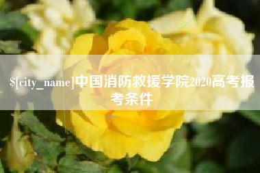 东营中国消防救援学院2020高考报考条件