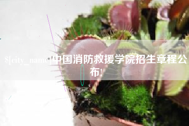 东营中国消防救援学院招生章程公布!